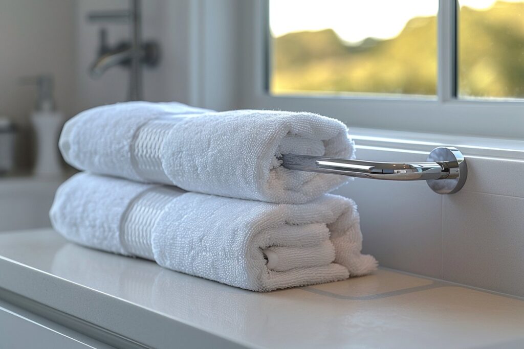 Guide pour fixer un porte-serviette dans la salle de bain à la hauteur idéale