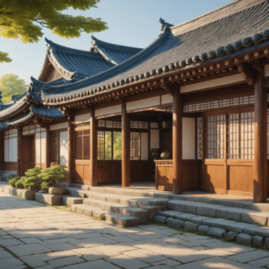 Architecture bois et hanok traditionnels en Asie
