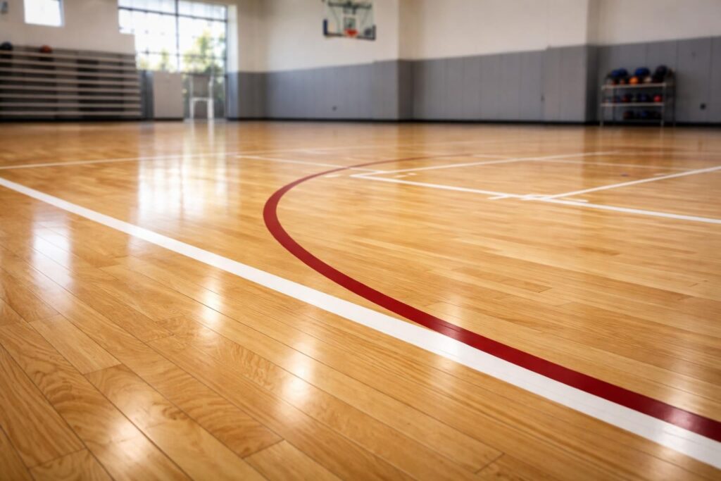 Bois noble pour construire terrains de basket et parquets de gymnases Tarkett