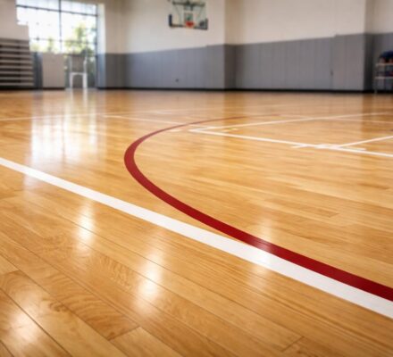 Bois noble pour construire terrains de basket et parquets de gymnases Tarkett