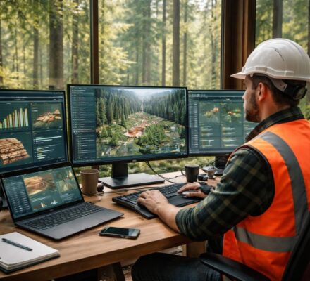 Logiciels de négoce bois avec TimberScan, WoodTrack et LumberMate pour professionnels forestiers