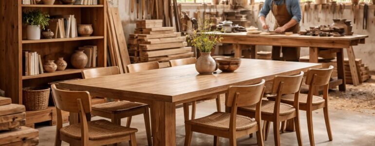 Meubles en bois massif à prix raisonnables avec fabrication locale et achats directs en scierie