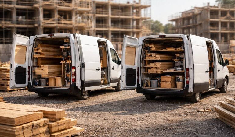 Transporter vos matériaux en bois grâce au Renault Master et Iveco Daily aménagés