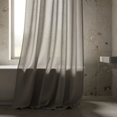 Le charme du drapé : sublimer votre espace bain grâce aux plis élégants du rideau