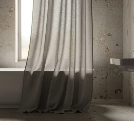 Le charme du drapé : sublimer votre espace bain grâce aux plis élégants du rideau