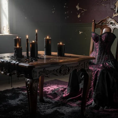 Entre bougies noires et corsets victorien : les secrets d’un intérieur gothique raffiné
