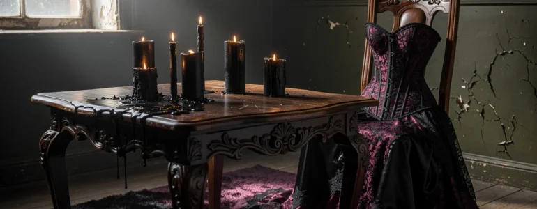 Entre bougies noires et corsets victorien : les secrets d’un intérieur gothique raffiné