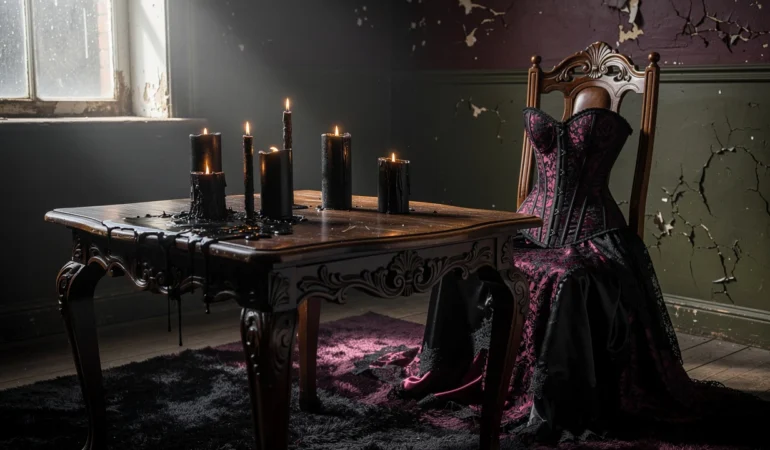 Entre bougies noires et corsets victorien : les secrets d’un intérieur gothique raffiné