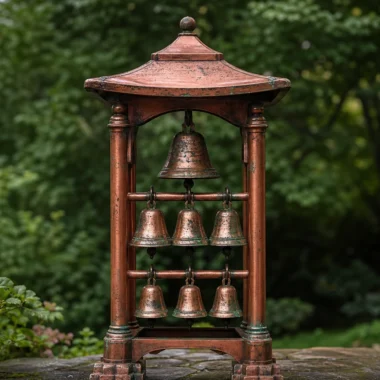 Carillons en cuivre et patine naturelle : une décoration extérieure pleine de caractère