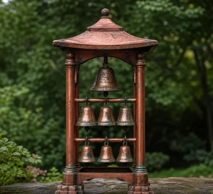 Carillons en cuivre et patine naturelle : une décoration extérieure pleine de caractère