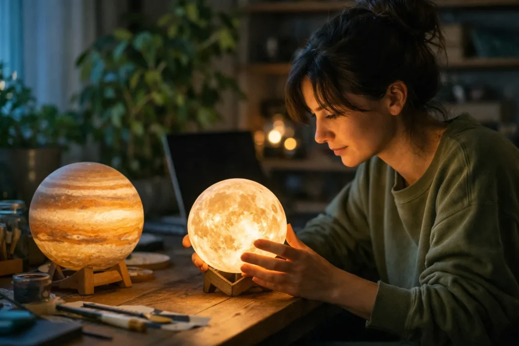 Lampe planète, lampe lune : l’éclairage d’ambiance qui vaut le coup